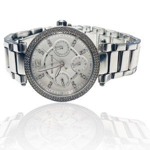 MICHAEL KORS Parker Silver Chrono Watch MK5615